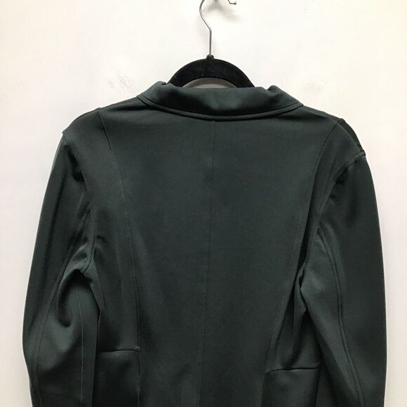 M. M. Lafleur Womens Solid Army Green Zip Up with Pockets Collared Jacket L - Picture 6 of 10